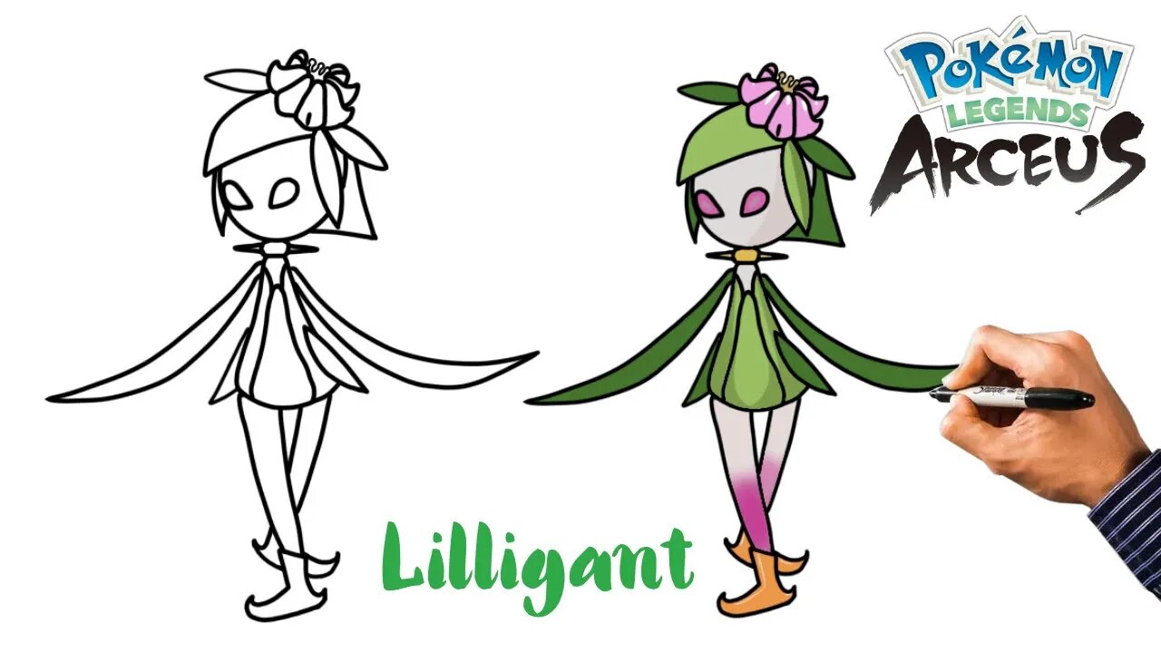 How to Draw Hisuian Lilligant | Pokémon Legends: Arceus