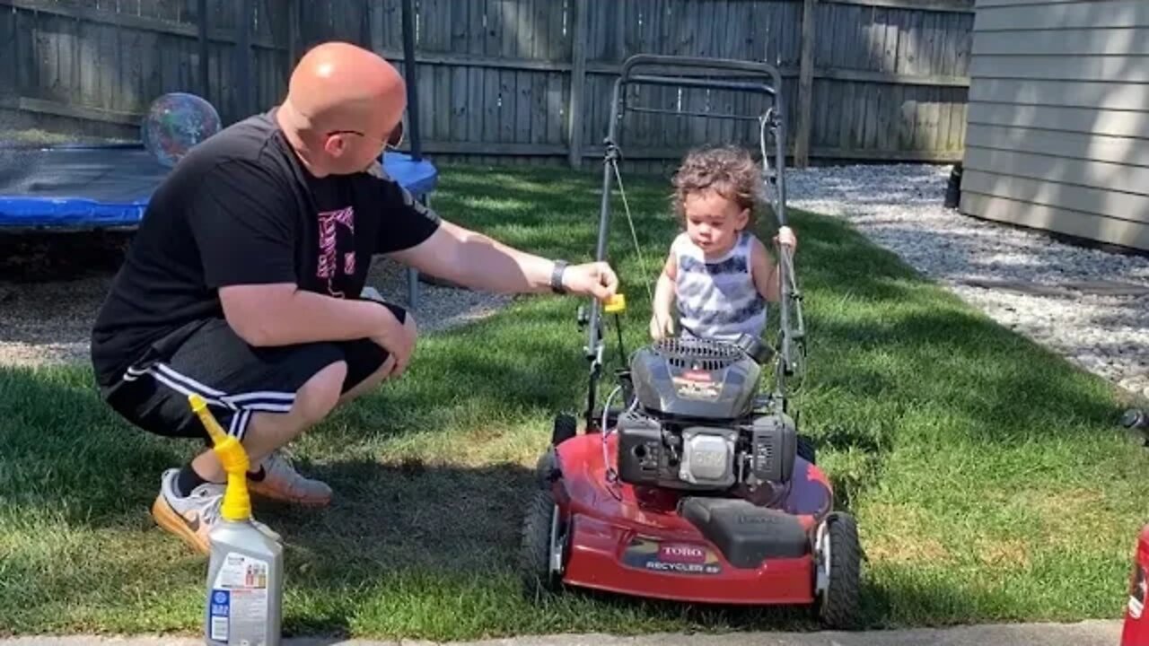 Junior’s 1st Lawn Mower Tune-up!