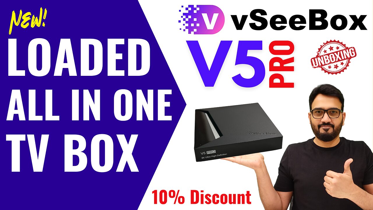 New V5 Pro vSeeBox Android TV Streaming Box | Entertainment Powerhouse