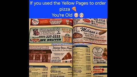 Yellow Pages to Order Pizza? 🍕🍕🍕