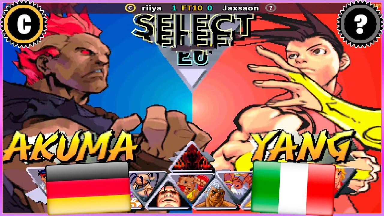 Street Fighter III 2nd Impact: Giant Attack (riiya Vs. Jaxsaon) [Germany Vs. Italy]