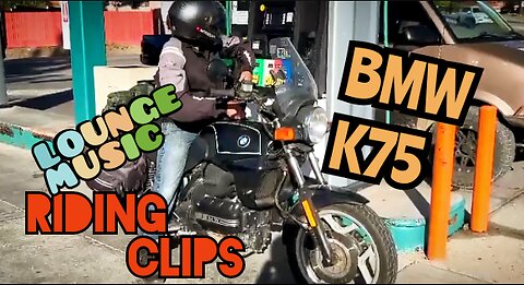 BMW k75 motorcycle riding clips+music