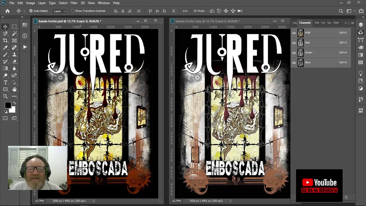 Simulado Separando Cores no Photoshop (Banda Jured )
