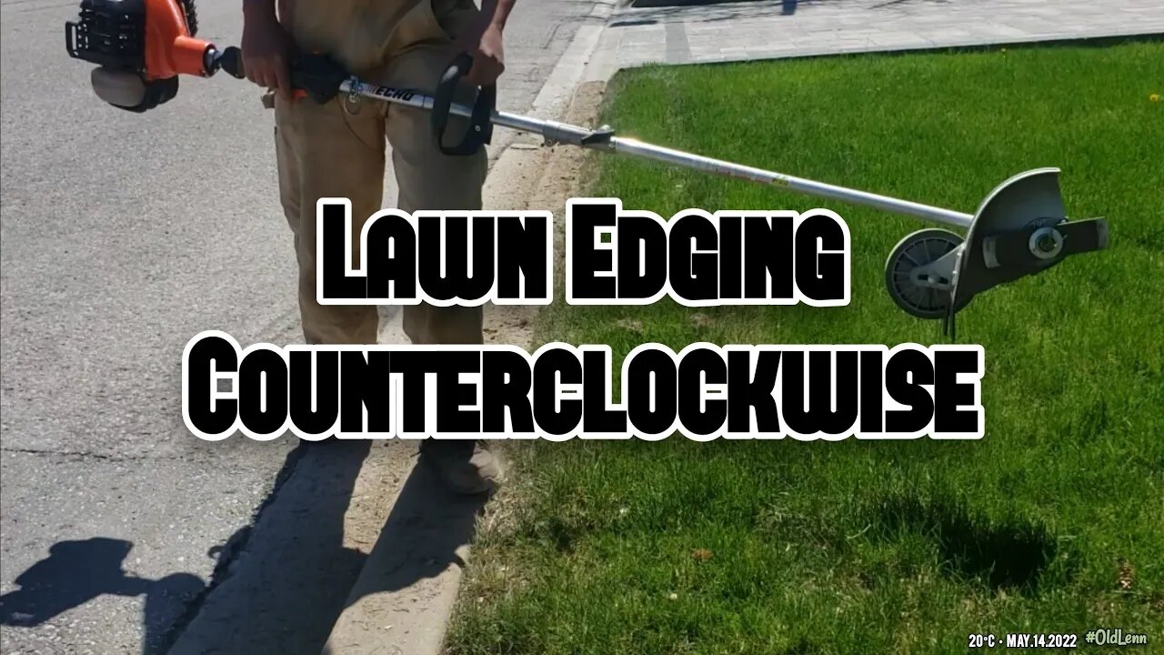 Edging Lawn COUNTERCLOCKWISE • Echo PAS • Straight Shaft Edger