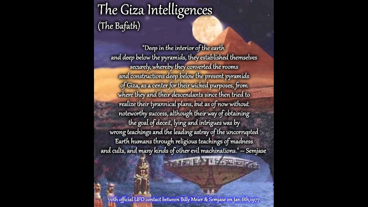 Billy Meier UFO Contact Reports - Extraterrestrials Giza Intelligences Bafath