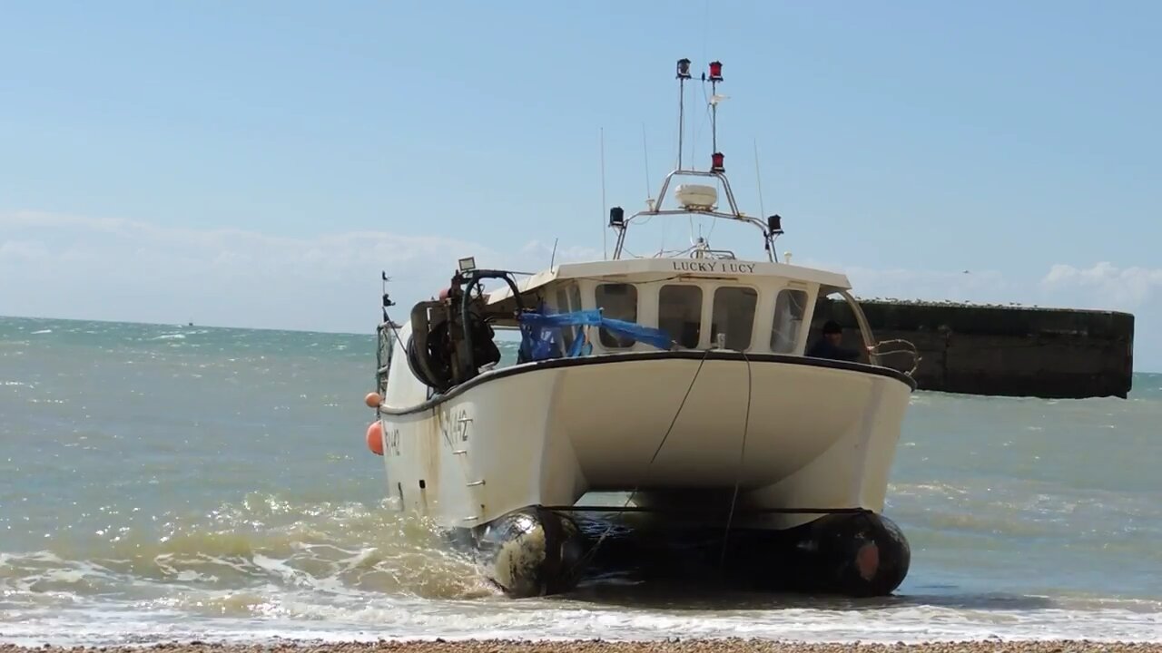 RX442 Hastings Fishing Boat. The Stade. East Sussex 1066 Country. HD