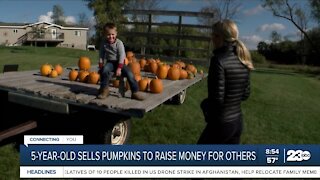 5-year-old sells pumpkins to raise money for others