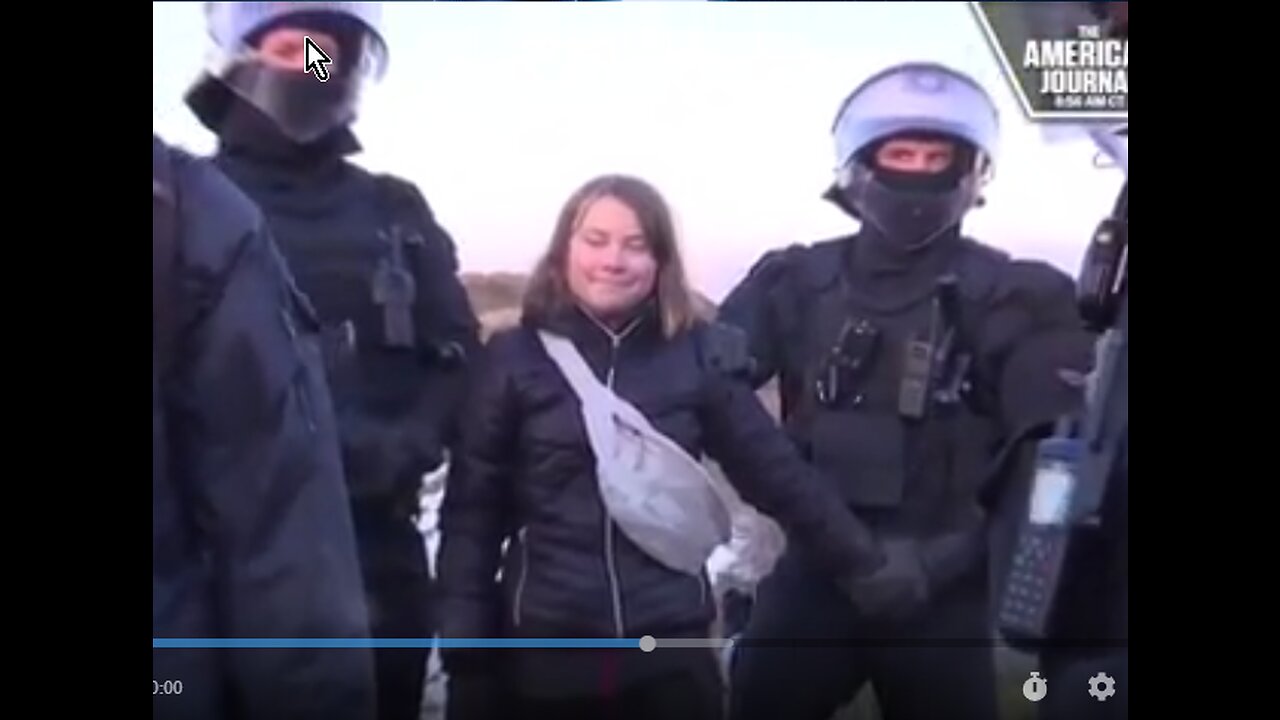 Greta Thunberg Tries Not To LAUGH While Police Pretend To Arrest Her