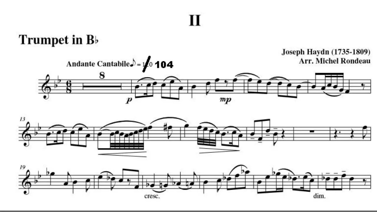 Preparing Haydn Trumpet Concerto - 2nd Mov with Metronome