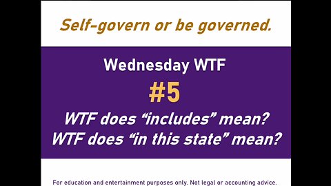 WTF does "includes" mean? WTF does "in this state" mean?