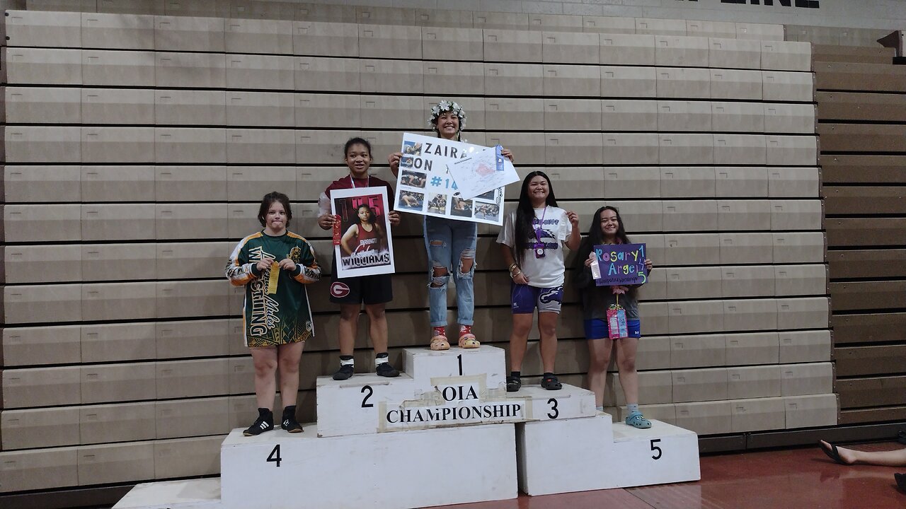 Jahzel-Iris Inouye-Escalante JV OIA Championships Podium