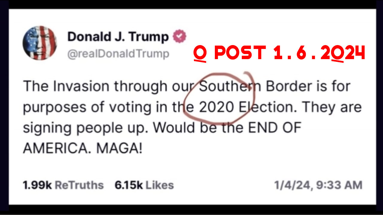 Donald Trump MAGA "Would be the END OF AMERICA" - Q Post 1.6.2Q24