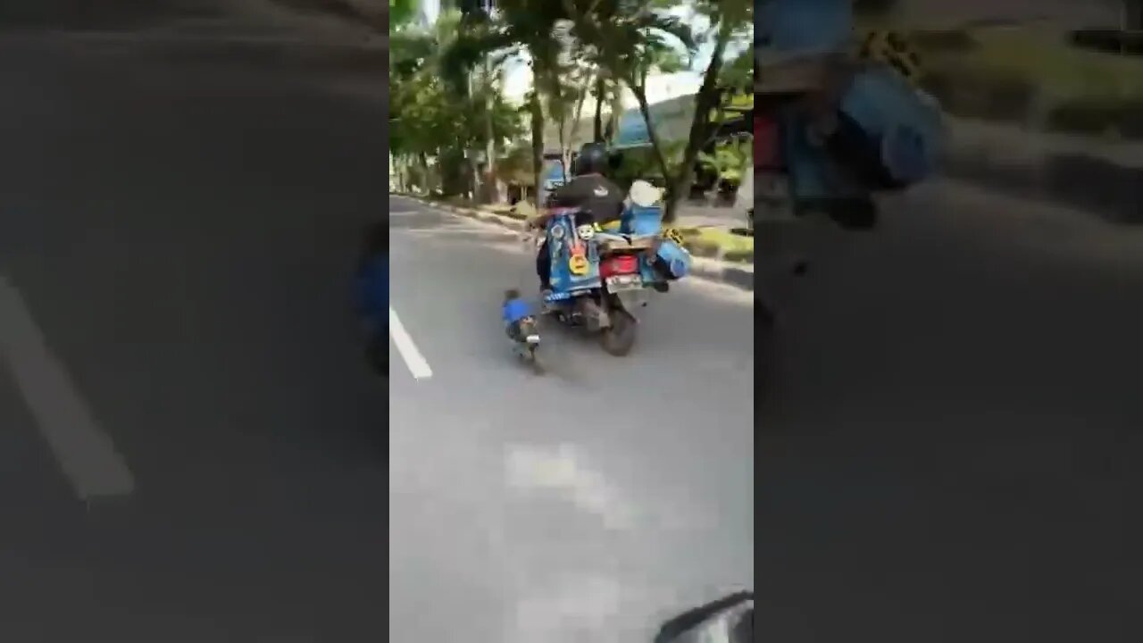 Monkey on bike riding 😍