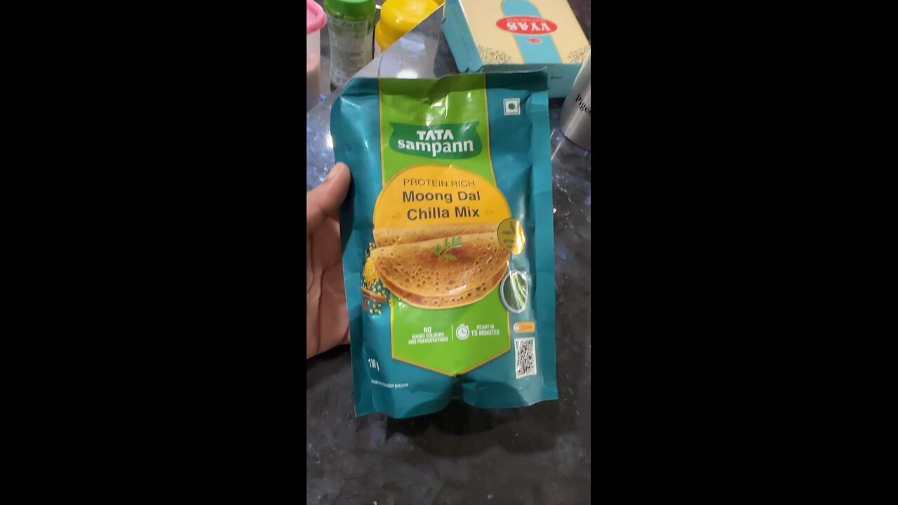 Trying Out Indian Instant Breakfast- Tata Sampann Moong Dal Chilla Mix #shorts #instantfood #review.