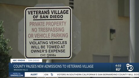 County pauses new admissions to Veterans Village of SD