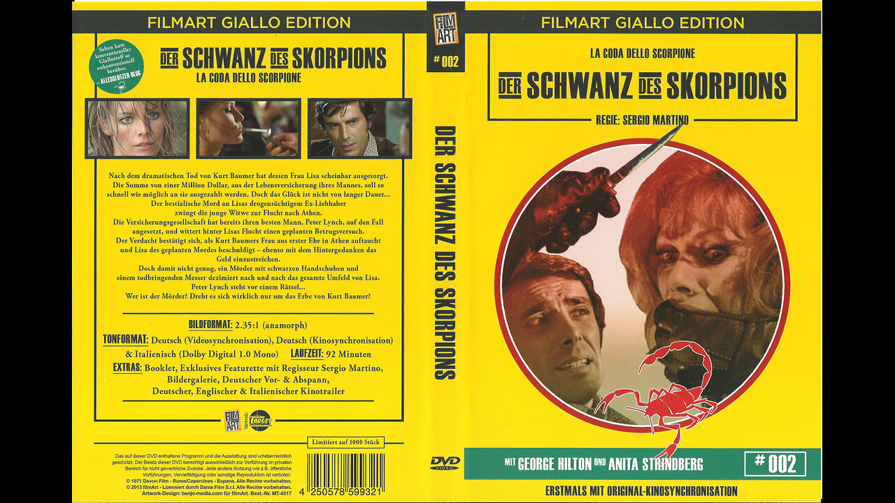 Der Schwanz des Skorpions | Horror/Krimi | 1971