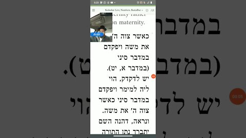 Hasidic teaching - Kedushas Levi on Parshas Bemidbar - Jewish Rabbi Bible commentary Numbers 1:19