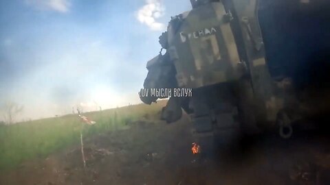 American armored vehicle "Bradley" with Ukrainian paratroopers inside was hit near Kleshcheyevka