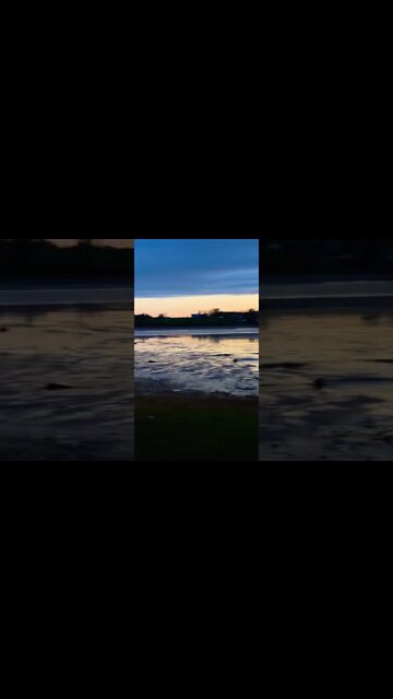 Beautiful sunset on a beach in Canada