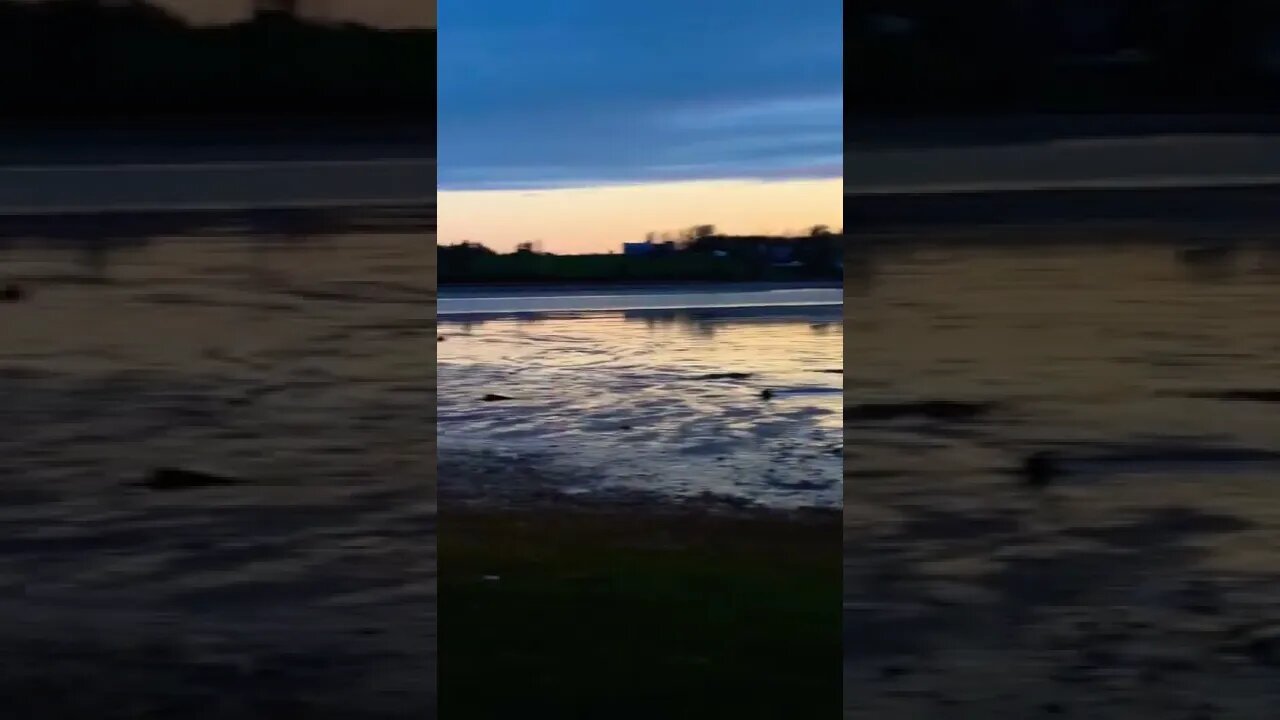 Beautiful sunset on a beach in Canada