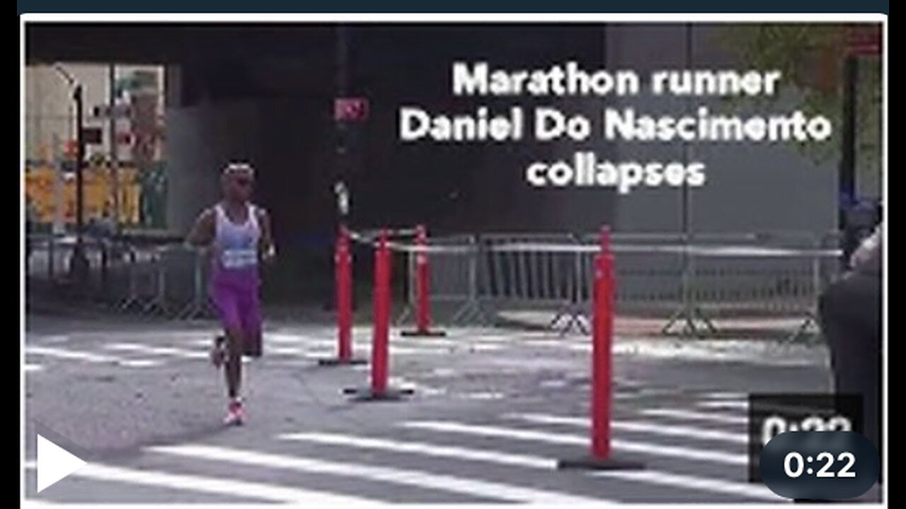 Marathon runner Daniel Do Nascimento collapses