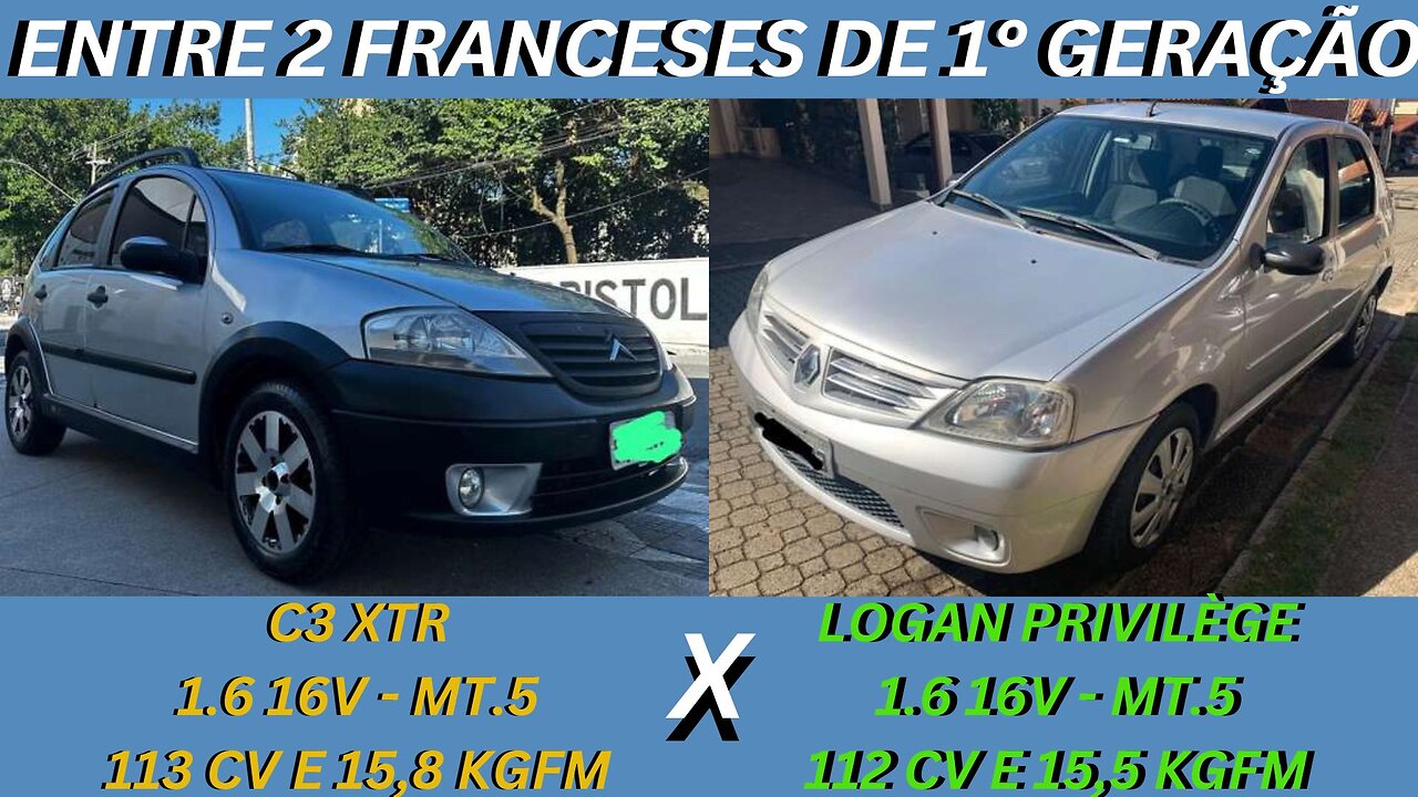 ENTRE 2 CARROS - CITROEN C3 X RENAULT LOGAN - ESQUECIDOS, COMPLETOS COM PRECINHO BOM