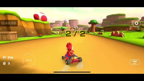 Mario Kart Tour - Pink Gold Peach Cup Challenge: Time Trial Gameplay