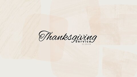 Thanksgiving | David Goss | Life Chapel | 11.24.24