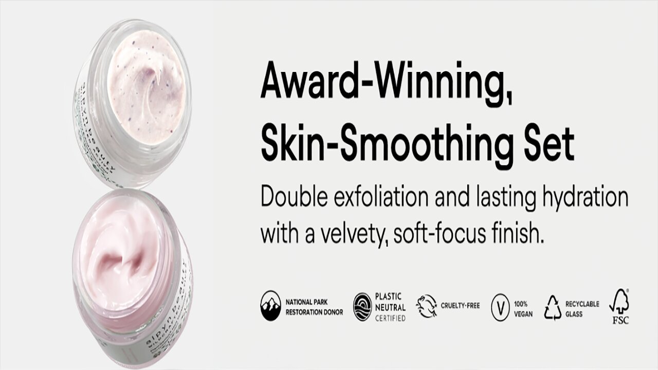 Alpyn Peel & Plump Skin-Smoothing Duo: Wild Huckleberry Recovery Peel 50ml + Melt Moisturizer 50ml