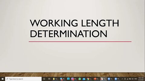 Operative L17 (Working length determination)