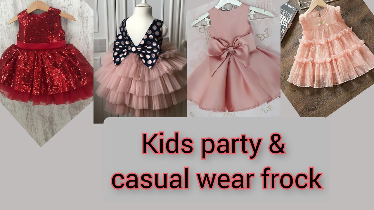 Most beautiful and very attractive party wear frock design little girls frock