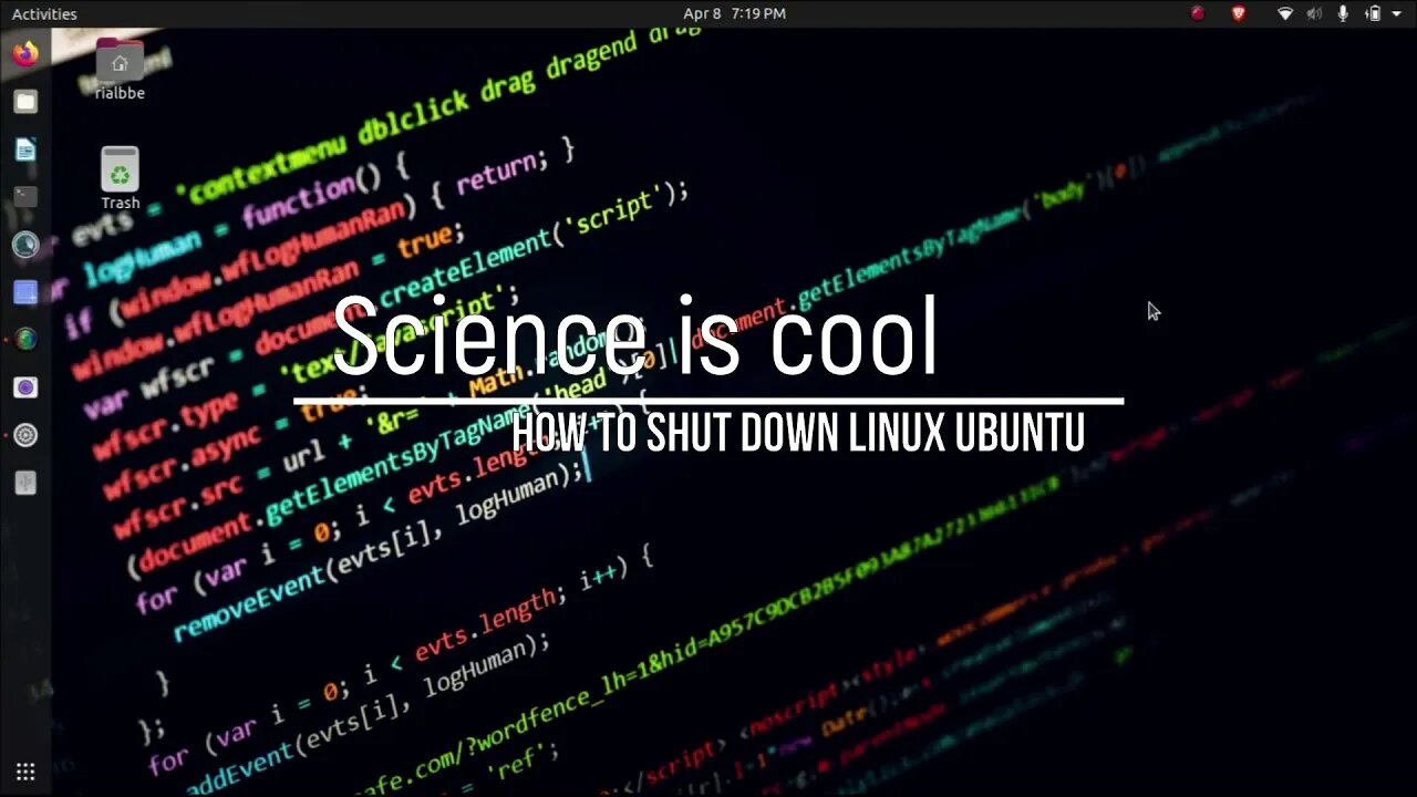 Science is cool - How to shut down Ubuntu Linux