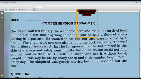 English A Class VI 26 April,2021