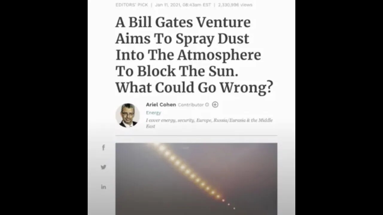 Bill Gates Wants to Block The Sun