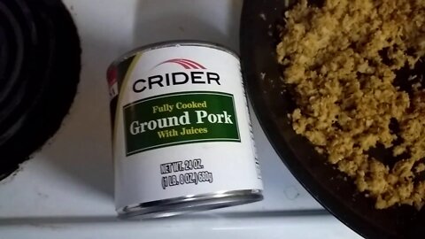 Crider Canned Fully Cooked Ground Pork Product Review Followup