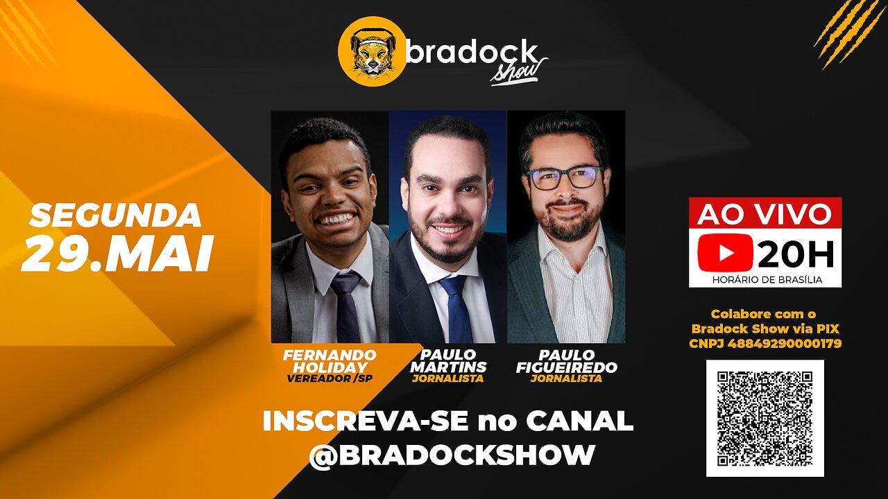 Bradock Show: 29/05/23 - Fernando Holiday, Paulo Martins e Paulo Figueiredo Filho.