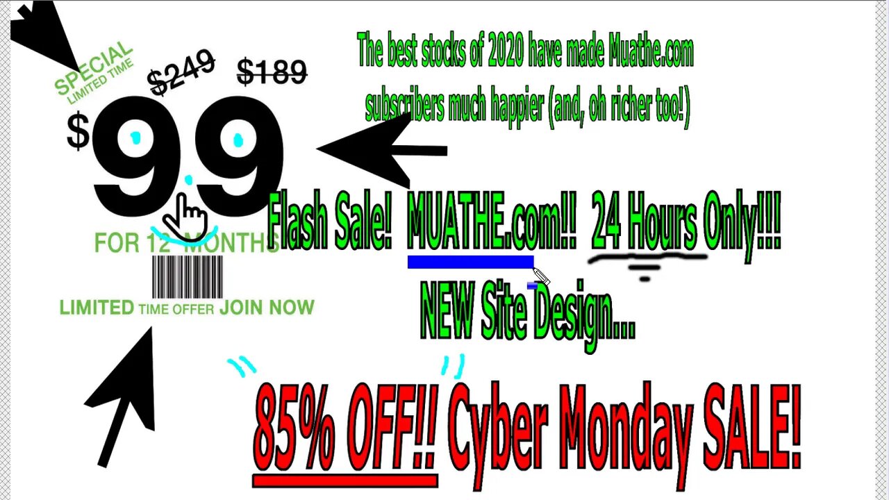 Cyber Monday - Flash Sale - 2020? One of The BEST YEARS EVER...