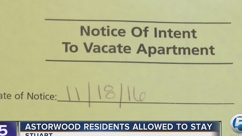 Astorwood residents allowed to stay