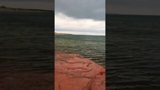 Climbing down to the ocean