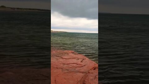 Climbing down to the ocean