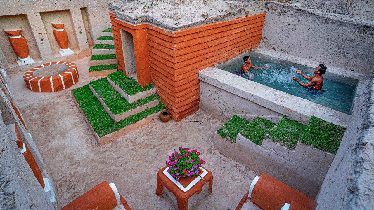 Build The Most Millionaire Underground Hidden House and Swimming Pool In Summer (PART 1)