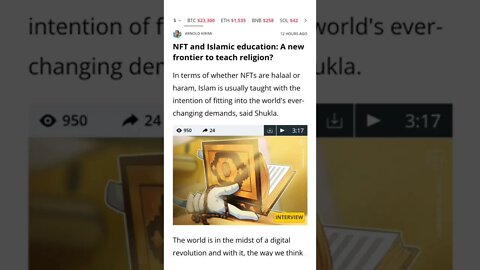 NFT and Islamic Education: A New Frontier to Teach Religion? #cryptomash #cryptonews #AnsirAli