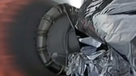 Mouse like movement of frozen oxygen on SpaceX rocket engine