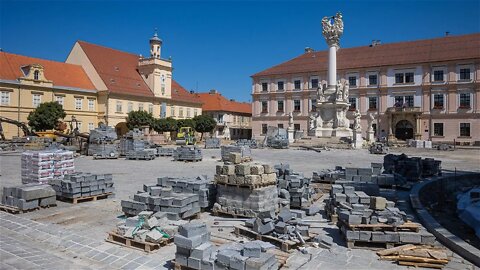 Radovi na obnovi Tvrđe došli su središnjeg dijela - Trga Svetog Trojstva u Osijeku