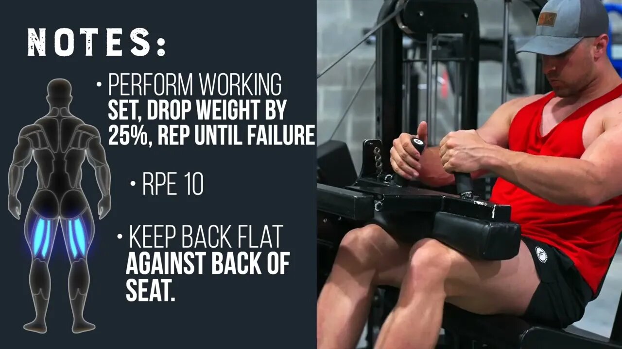 Seated Leg Curl Drop Set