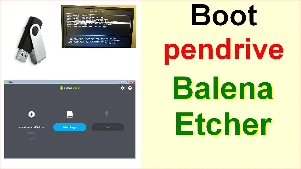 Como criar pendrive de boot com BalenaEtcher