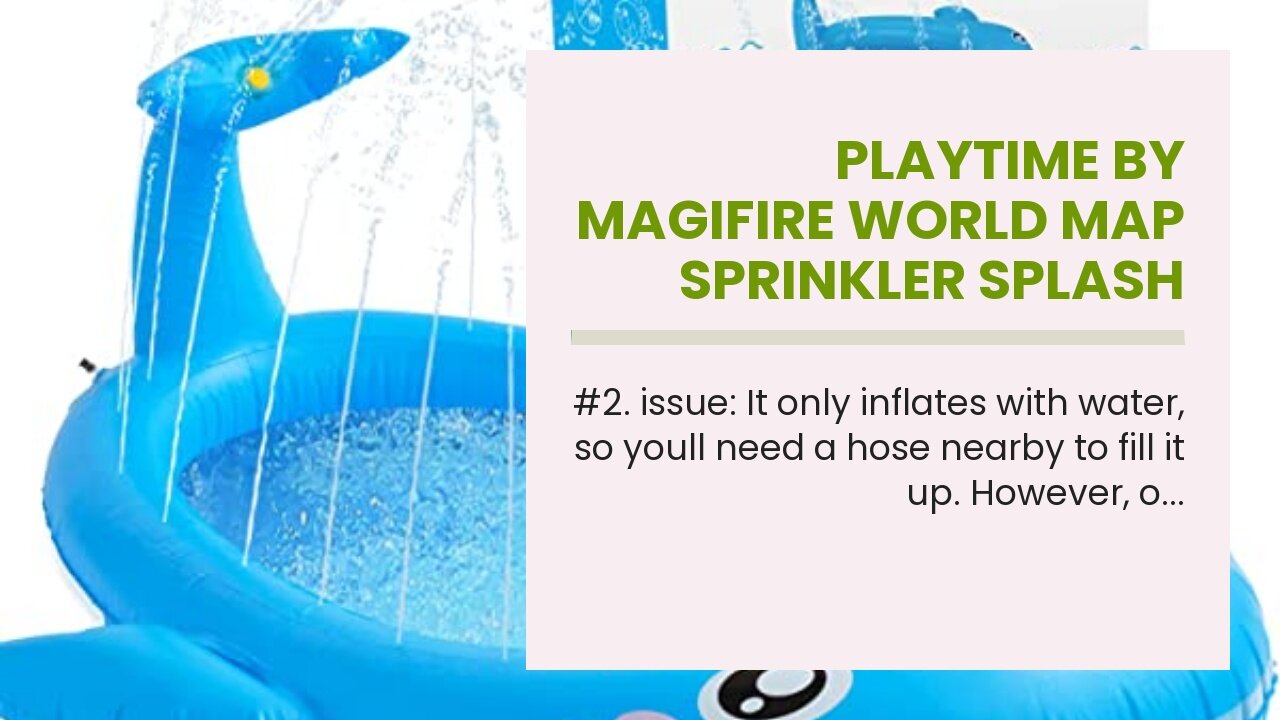 Playtime by Magifire World Map Sprinkler Splash Pad, Splash Pads for Toddlers, 59 Inches in Dia...