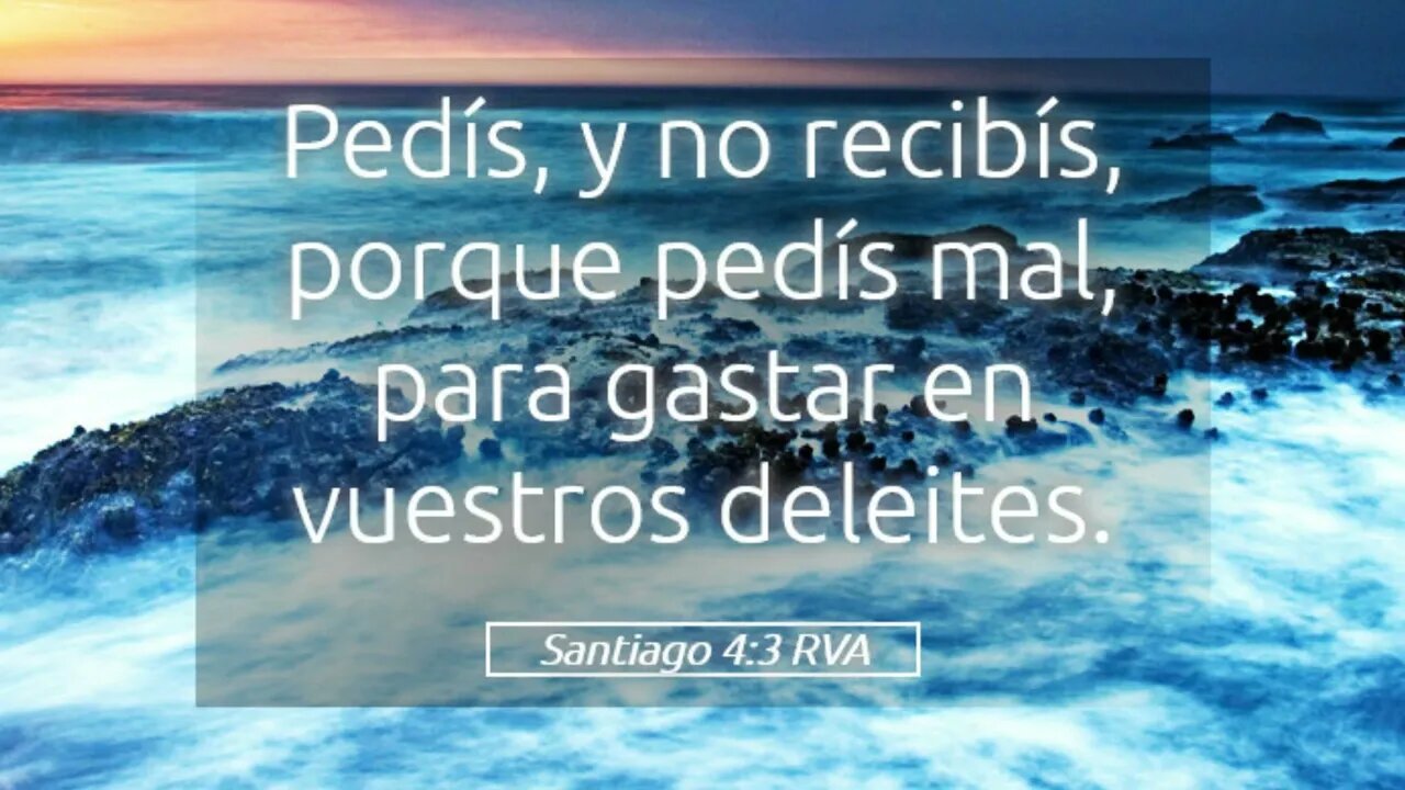 Pedís y no recibís porque pedís mal. #devocional #devocionaldiario #jesuscristo