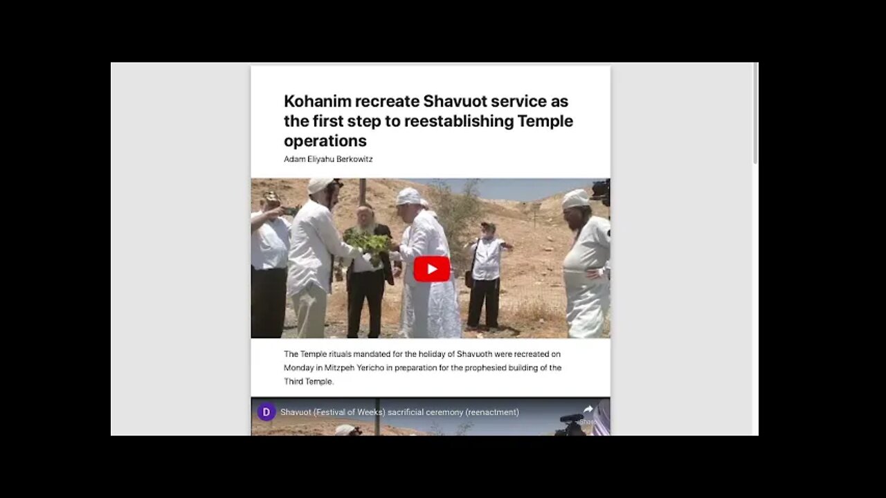 BIDEN: Declaration of Energy Emergency. And Third Temple Rituals