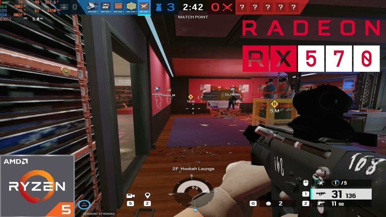 Rainbow Six Siege | RX 570 4GB + Ryzen 5 5600 + 16 RAM | Low Settings | Game Play Zone